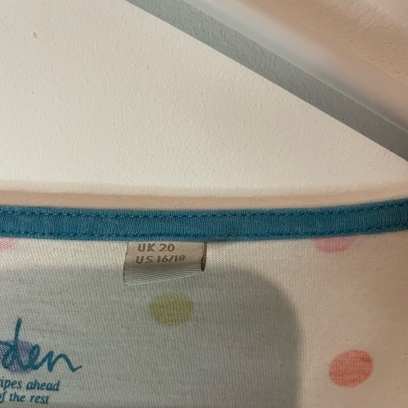 Cute Mini Boden long sleeve cotton tee shirt. Stripes and Polka dot‎ - Picture 4 of 6